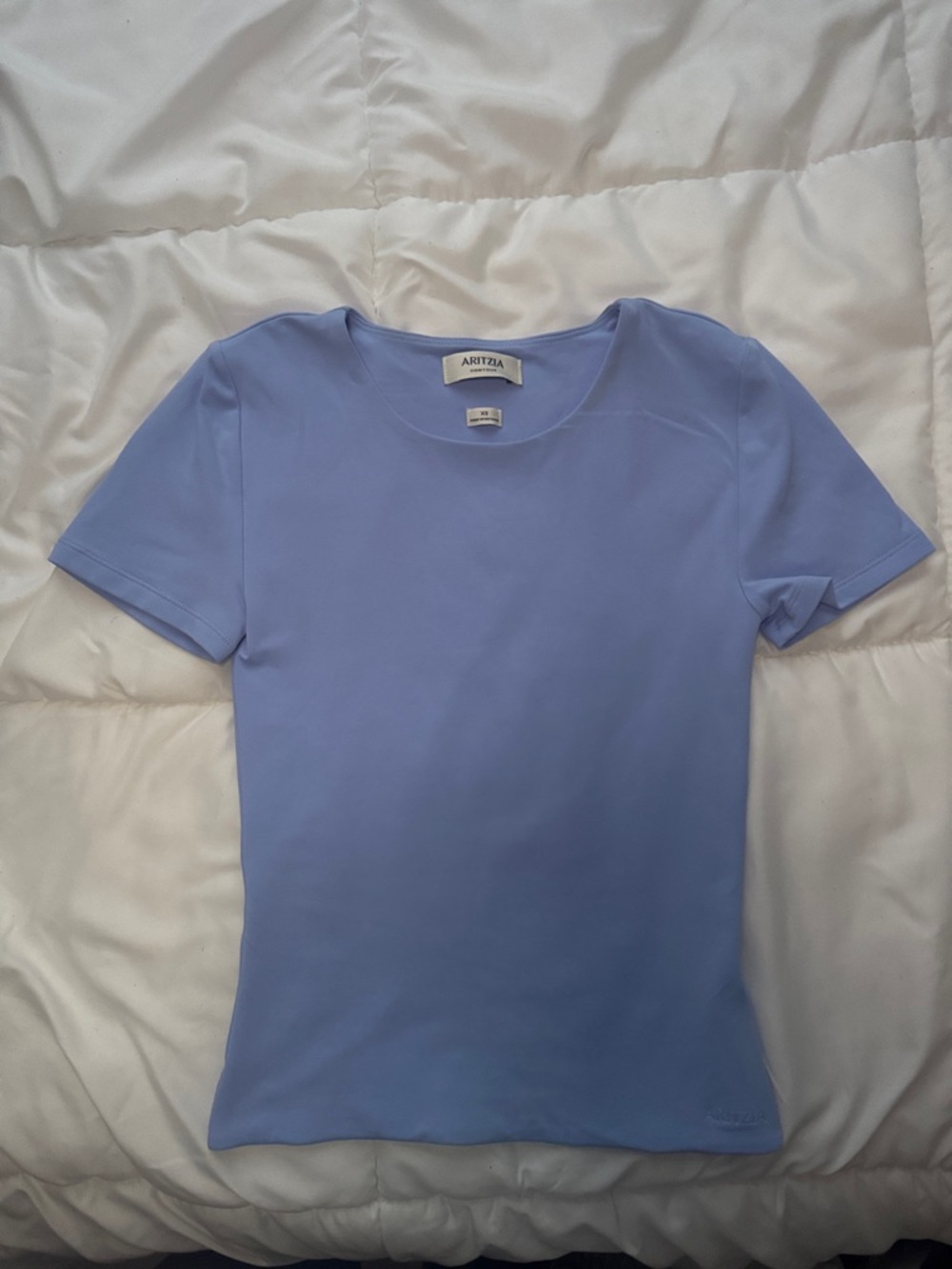 Aritzia Lavender Short Sleeve Crewneck Tee